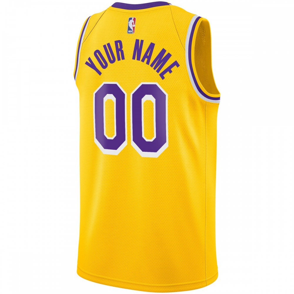 Los Angeles Lakers 2020/21 Swingman Custom Jersey - Icon Edition - Gold-Pro Kit Vault | Brand New 26/27 Sports Jerseys